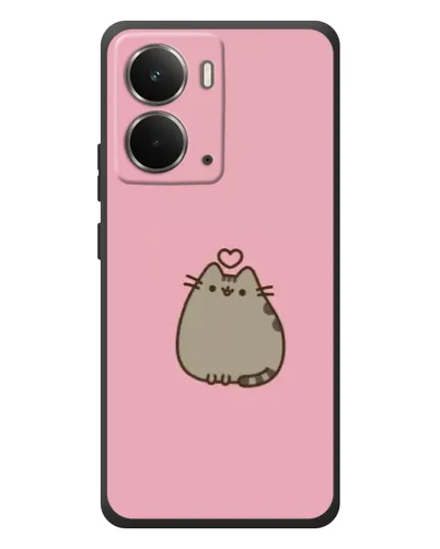 Чехол для RealMe P3 с картинкой «Pusheen сердце»