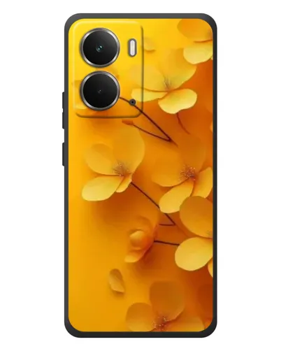 Чехол для RealMe P3 с картинкой «Золотые лепестки»