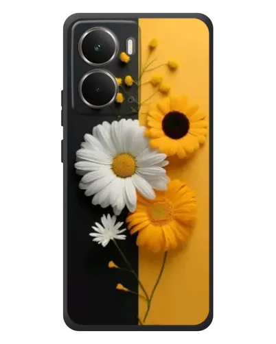 Чехол для RealMe P3 с картинкой «Подсолнух и ромашка»