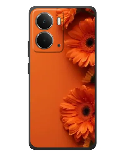 Чехол для RealMe P3 с картинкой «Оранжевые герберы»