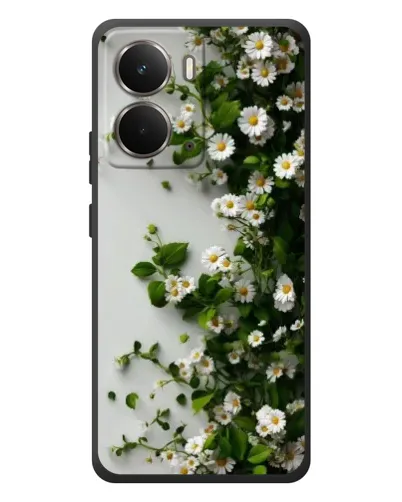 Чехол для RealMe P3 с картинкой «Ветка мелких белых цветов»
