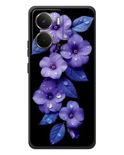 Чехол для RealMe P3 с картинкой «Фиолетовые цветы с росою»