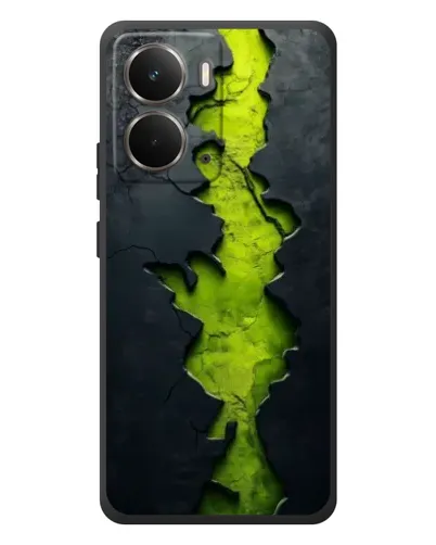Чехол для RealMe P3 с картинкой «Салатовый разлом скалы»