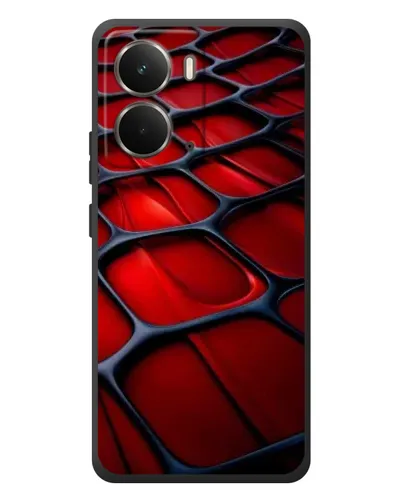 Чехол для RealMe P3 с картинкой «Красная глянцевая сетка»