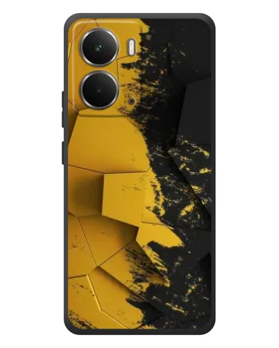 Чехол для RealMe P3 с картинкой «Золотые осколки геометрии»