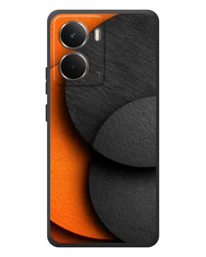 Чехол для RealMe P3 с картинкой «Геометрия оранжевых кругов»