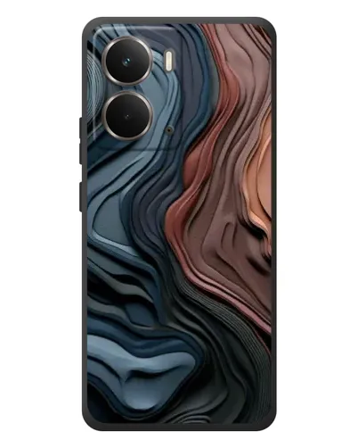 Чехол для RealMe P3 с картинкой «Цветные волны каньона»