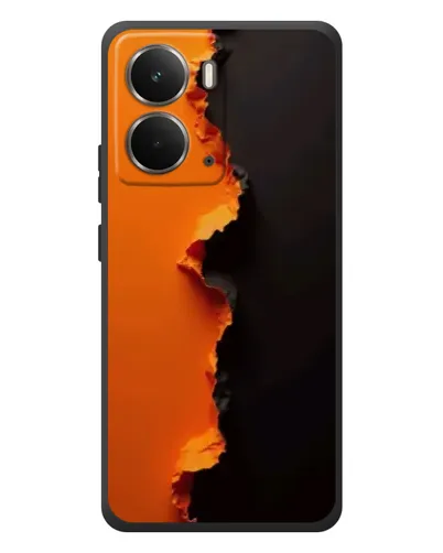 Чехол для RealMe P3 с картинкой «Оранжевый разлом»