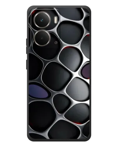 Чехол для RealMe P3 с картинкой «Объемная темная решетка»