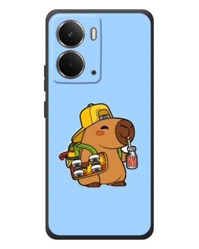 Чехол для RealMe P3 с картинкой «Капибара на скейте»