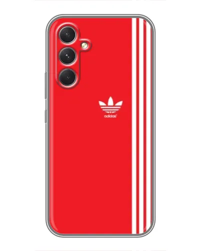 Чехол для Realme P4 Lite с картинкой «Красный минимализм Adidas»
