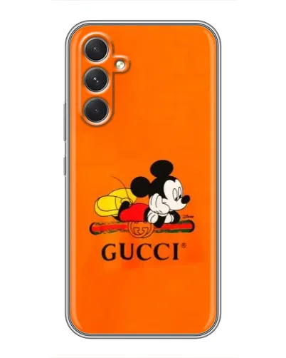 Чохол для Realme P4 Lite з картинкою «Міккі Маус Gucci — помаранч» Чохол для Realme P4 Lite з картинкою «Міккі Маус Gucci — помаранч»