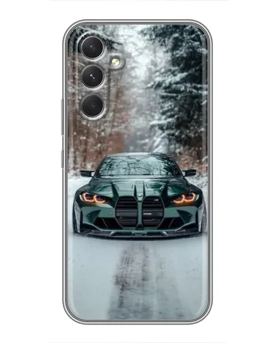 Чехол для Realme P4 Lite с картинкой «BMW в зимнем лесу» Чехол для Realme P4 Lite с картинкой «BMW в зимнем лесу»