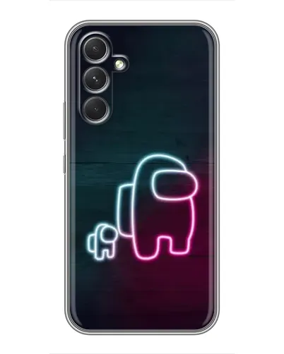 Чехол для Realme P4 Lite с картинкой «Among Us неон-арт»