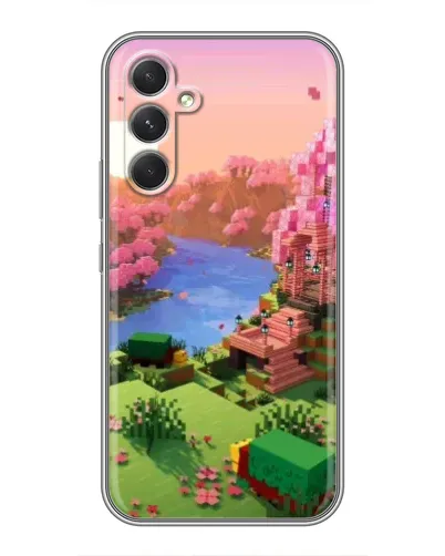 Чехол для Realme P4 Lite с картинкой «Розовое дерево Minecraft» Чехол для Realme P4 Lite с картинкой «Розовое дерево Minecraft»