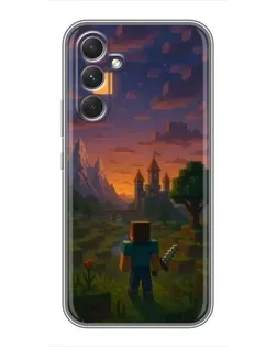 Чехол для Realme P4 Lite с картинкой «Стив у башни»