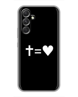 Чехол для Realme P4 Lite с картинкой «Крест и Сердце»