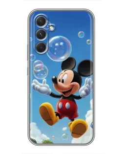Чехол для Realme P4 Lite с картинкой «Mickey и мыльные пузыри»