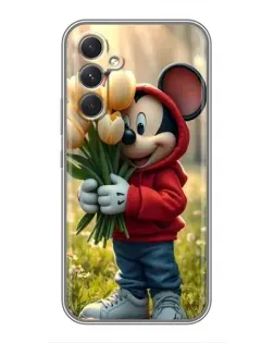 Чехол для Realme P4 Lite с картинкой «Микки с тюльпанами»