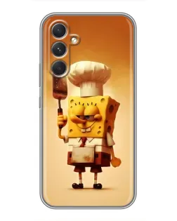 Чехол для Realme P4 Lite с картинкой «Губка Боб повар»