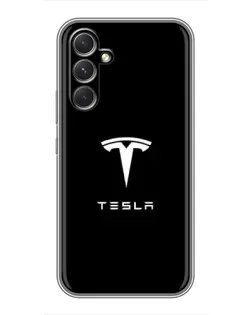 Чохол для Realme P4 Lite з картинкою «Tesla White Logo»