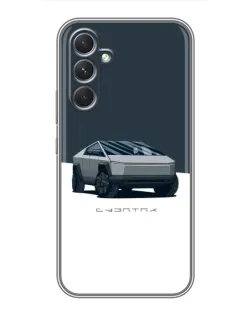 Чохол для Realme P4 Lite з картинкою «Сріблястий Cybertruck Tesla»