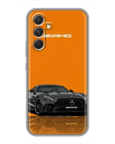 Чехол для Realme P4 Lite с картинкой «Оранжевый Mercedes AMG»