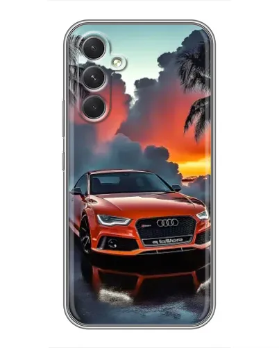 Чехол для Realme P4 Lite с картинкой «Audi — закат»