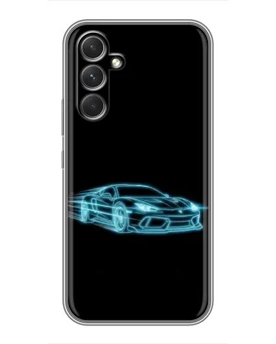 Чохол для Realme P4 Lite з картинкою «Неоновий контур Lamborghini»