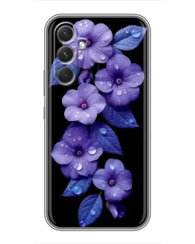 Чехол для Realme P4 Lite с картинкой «Фиолетовые цветы с росою» Чехол для Realme P4 Lite с картинкой «Фиолетовые цветы с росою»
