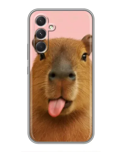Чехол для Realme P4 Lite с картинкой «Капибара с языком»