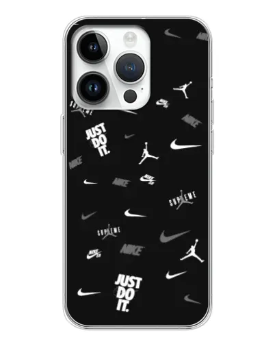 Чохол для Realme P4 з картинкою «Nike Black Pattern»