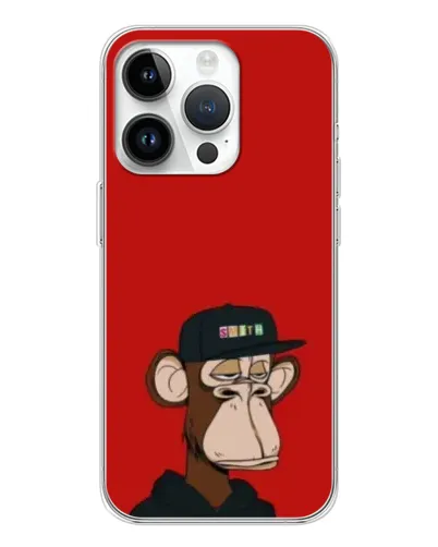 Чехол для Realme P4 с картинкой «Bored Ape — красный фон» Чехол для Realme P4 с картинкой «Bored Ape — красный фон»