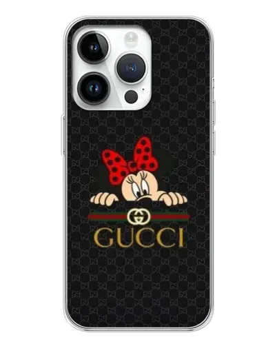 Чехол для Realme P4 с картинкой «Минни Маус Gucci — черный»
