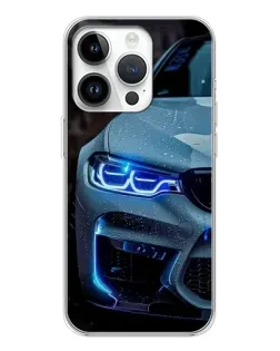 Чохол для Realme P4 з картинкою «Погляд BMW з синіми фарами»