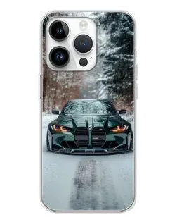 Чохол для Realme P4 з картинкою «BMW у зимовому лісі»
