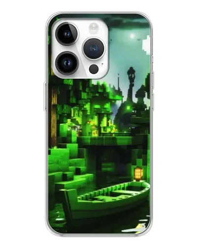 Чохол для Realme P4 з картинкою «Minecraft лісовий пейзаж»