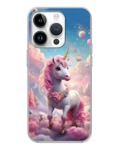 Чехол для Realme P4 с картинкой «Единорог среди облаков»