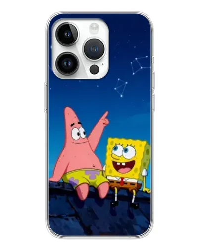 Чохол для Realme P4 з картинкою «Губка Боб та Патрік вночі»
