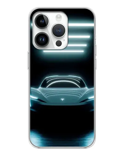 Чехол для Realme P4 с картинкой «Tesla в неоне» Чехол для Realme P4 с картинкой «Tesla в неоне»