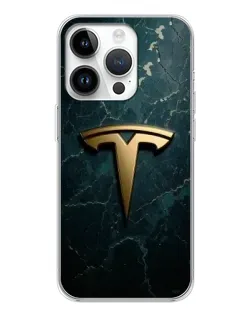 Чехол для Realme P4 с картинкой «Мраморная Tesla Gold»