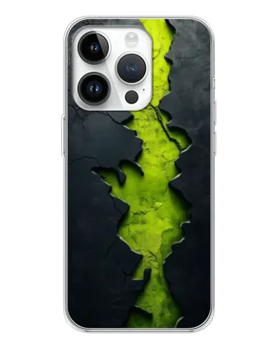 Чехол для Realme P4 с картинкой «Салатовый разлом скалы»