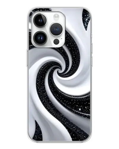 Чехол для Realme P4 с картинкой «Черно-белая спираль»