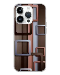 Чохол для Realme P4 з картинкою «Коричневі об'ємні квадрати»