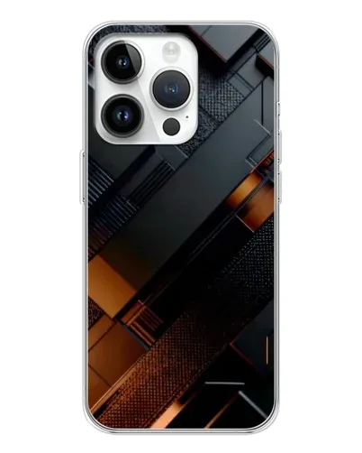 Чехол для Realme P4 с картинкой «Черные геометрические блоки»