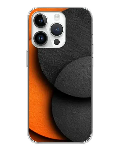 Чехол для Realme P4 с картинкой «Геометрия оранжевых кругов»