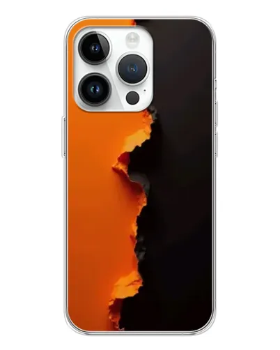Чехол для Realme P4 с картинкой «Оранжевый разлом»