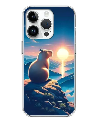 Чохол для Realme P4 з картинкою «Захід сонця з капібарою»