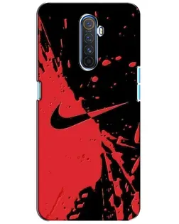 Чехол для Realme X2 Pro с картинкой «Красные брызги Nike»