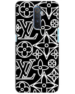 Чехол для Realme X2 Pro с картинкой «Черно-белый узор LV»